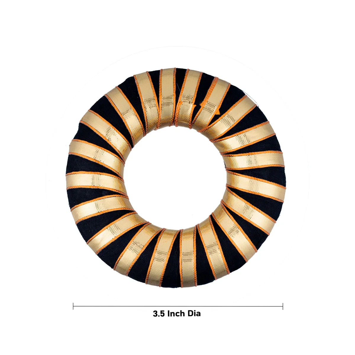 Hair Ring Juda - 3.5 Inches | Black Hair Bun/ Hair Accessory for Deity - Image 4