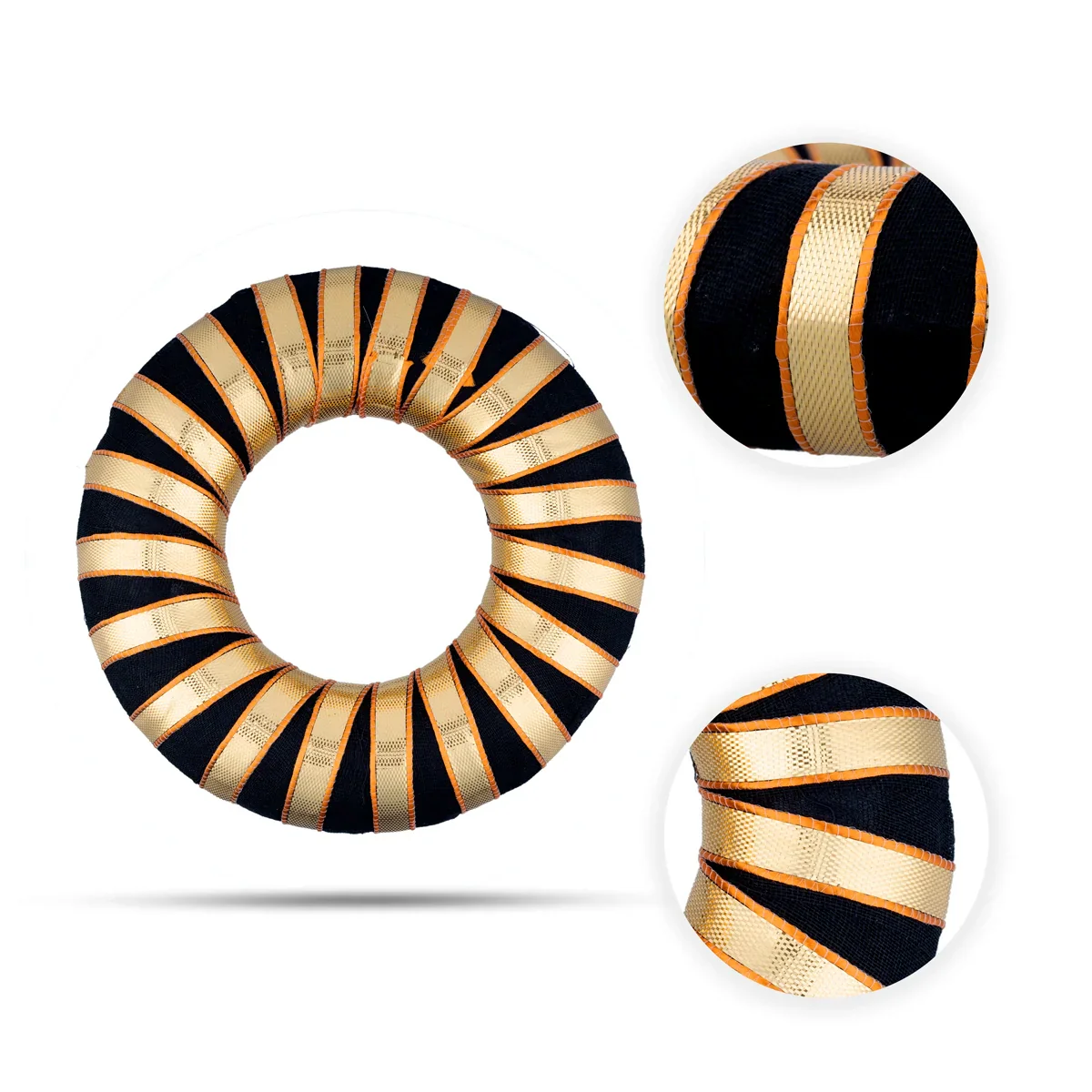 Hair Ring Juda - 4 Inches | Black Hair Bun/ Hair Accessory for Deity - Image 3