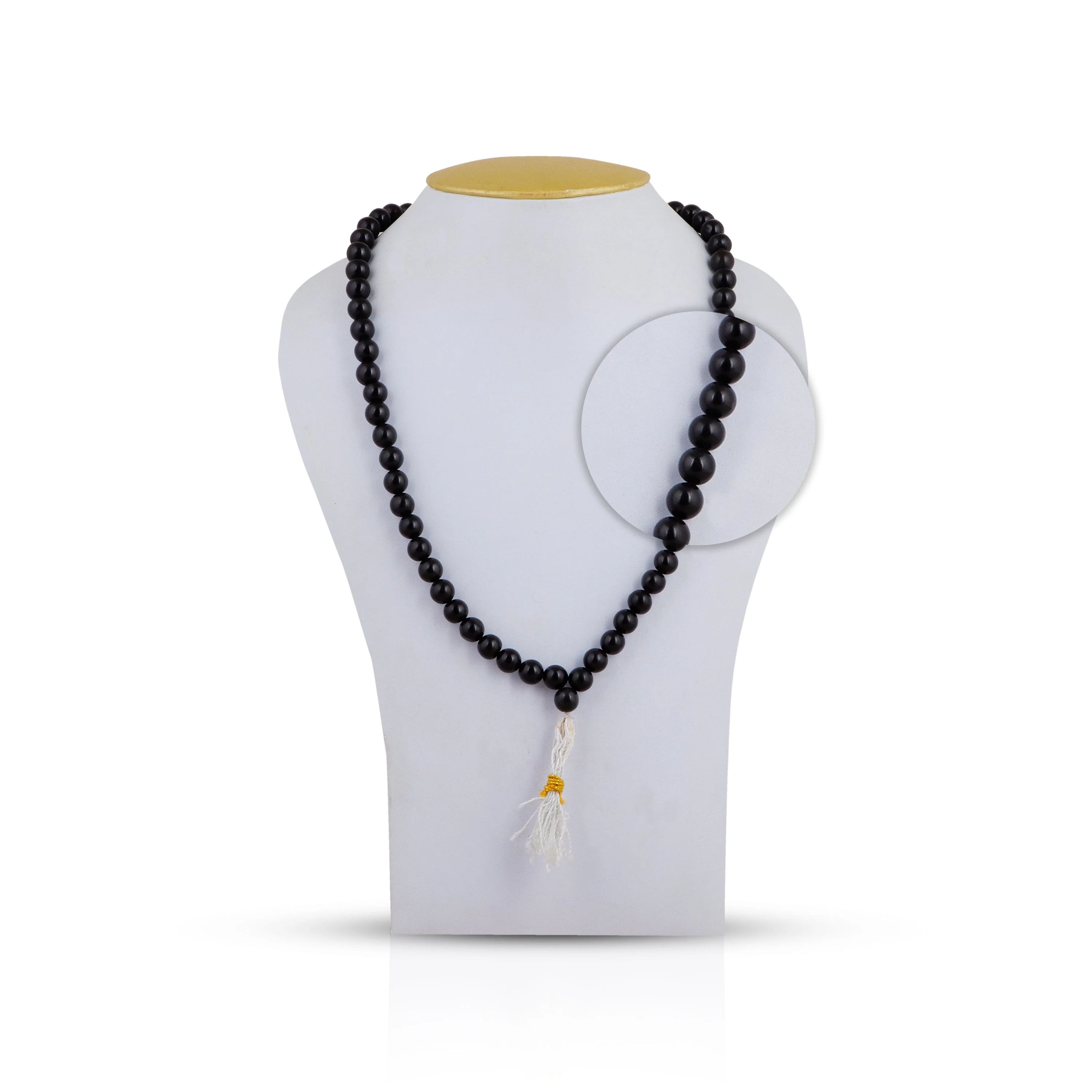 Hakik Mala - 21 Inches | Black Hakeek Mala/ Agate Mala For Protection And Balancing Emotions - Image 2