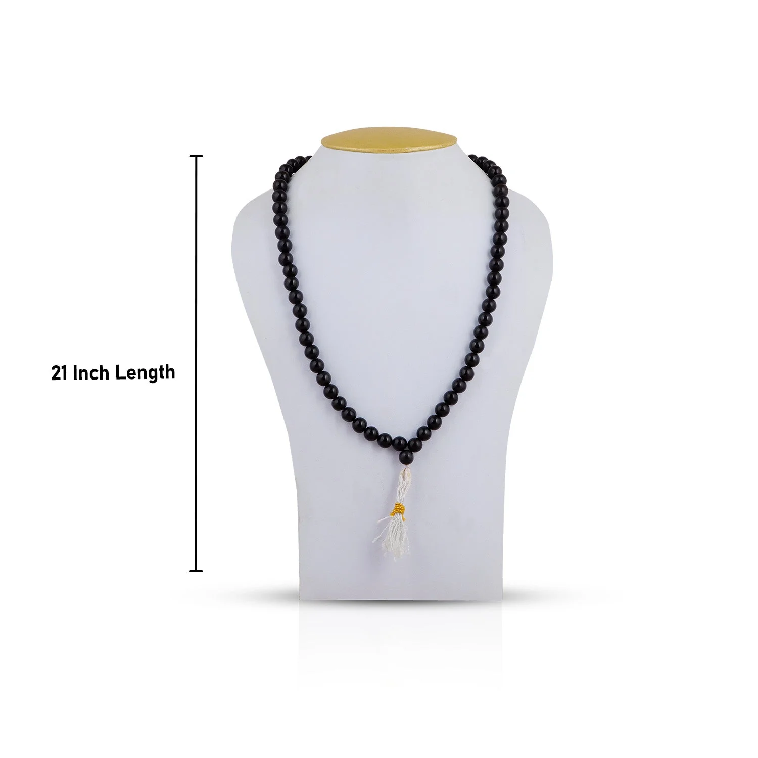 Hakik Mala - 21 Inches | Black Hakeek Mala/ Agate Mala For Protection And Balancing Emotions - Image 3