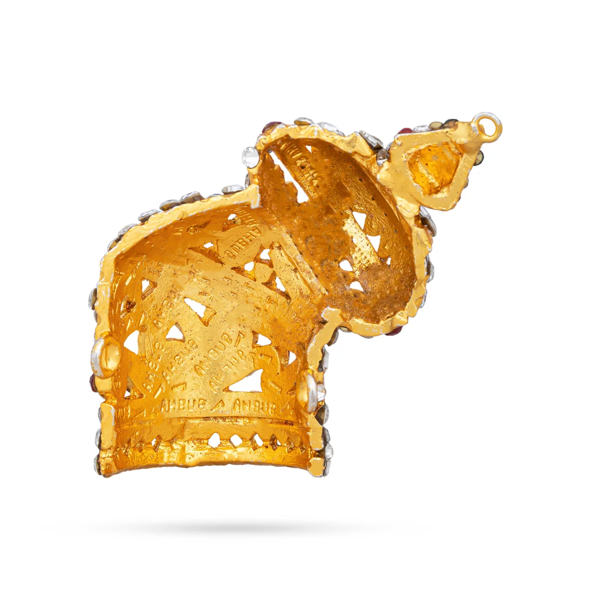 Half Crown - 2 x 2 Inches | Mukut/ Multicolour Stone Kireedam/ Andal Kiridam for Deity - Image 2