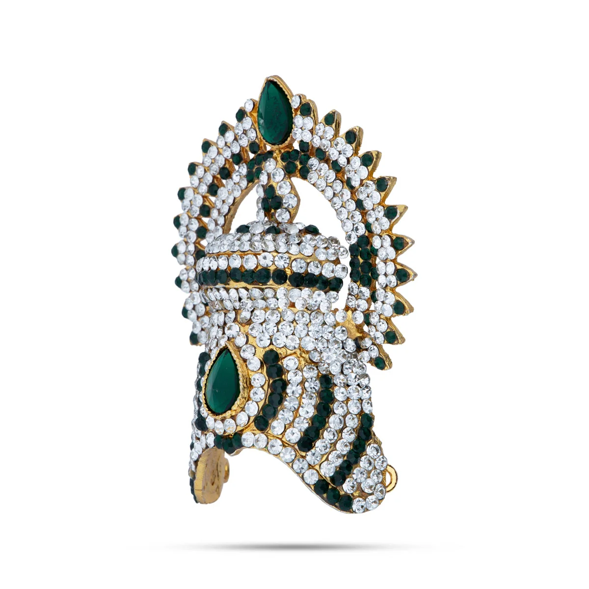 Half Stone Crown With Arch - 3.5 x 2.5 Inches | Kireedam/ Kiridam/ Mukut for Deity Decor - Image 4