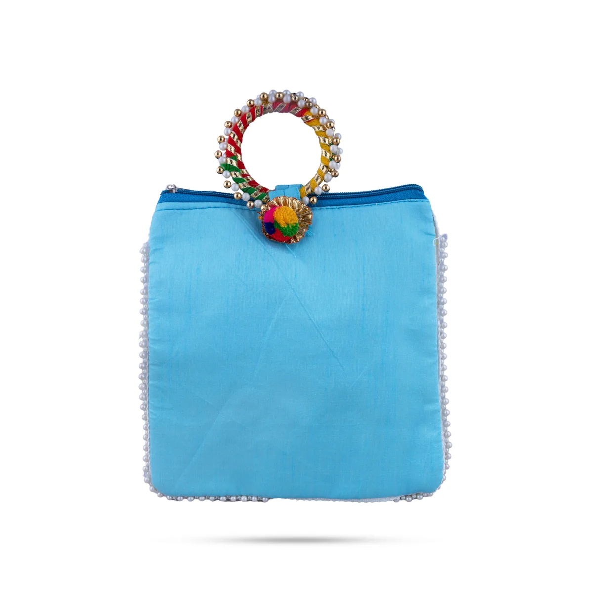 Ladies Hand Bag - 9 x 9 Inches | Handbag With Embroidery/ Womens Handbag/ 65 Gms/ Assorted Colours - Image 5