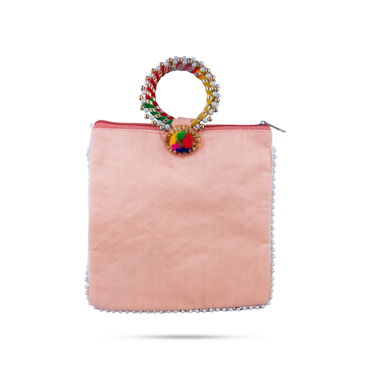 Ladies Hand Bag - 9 x 9 Inches | Handbag With Embroidery/ Womens Handbag/ 65 Gms/ Assorted Colours - Image 7