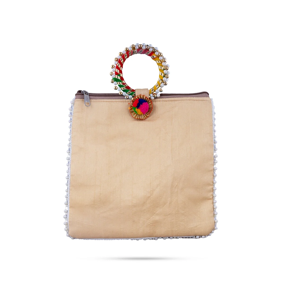 Ladies Hand Bag - 9 x 9 Inches | Handbag With Embroidery/ Womens Handbag/ 65 Gms/ Assorted Colours - Image 9