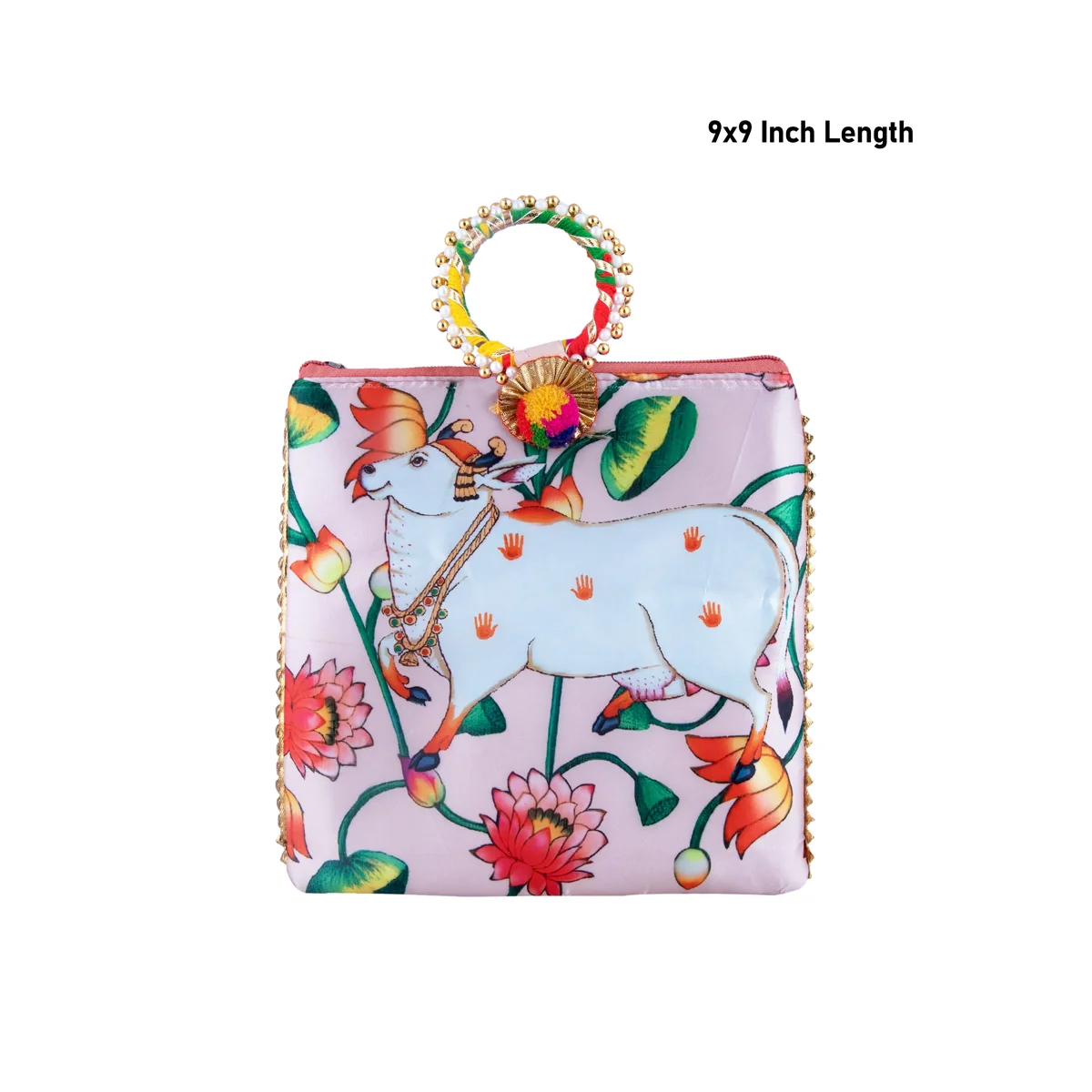 Ladies Hand Bag - 9 x 9 Inches | Printed Handbag/ Womens Handbag/ 65 Gms Approx/ Assorted Colours - Image 7