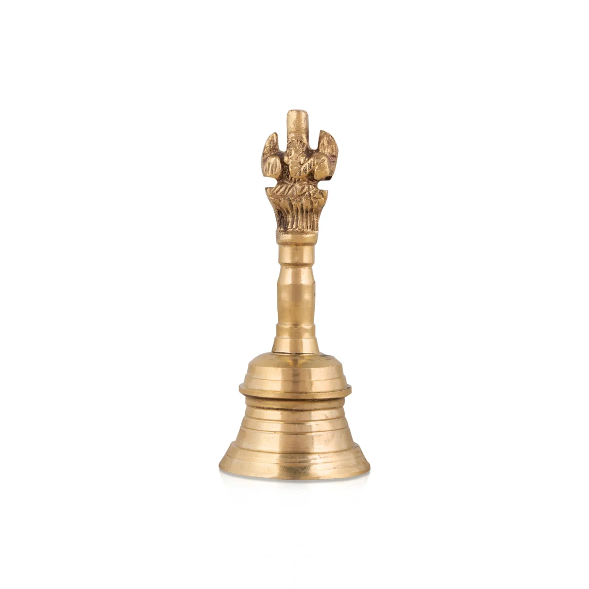 Hand Bell - 4.5 X 1 Inches | Ganesh Handle Ghanti/ Brass Puja Bell/ Temple Bell For Aarti & Pooja - Image 2