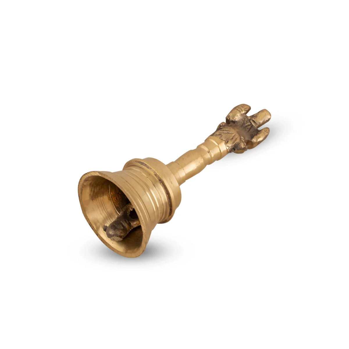 Hand Bell - 4.5 X 1 Inches | Ganesh Handle Ghanti/ Brass Puja Bell/ Temple Bell For Aarti & Pooja - Image 4