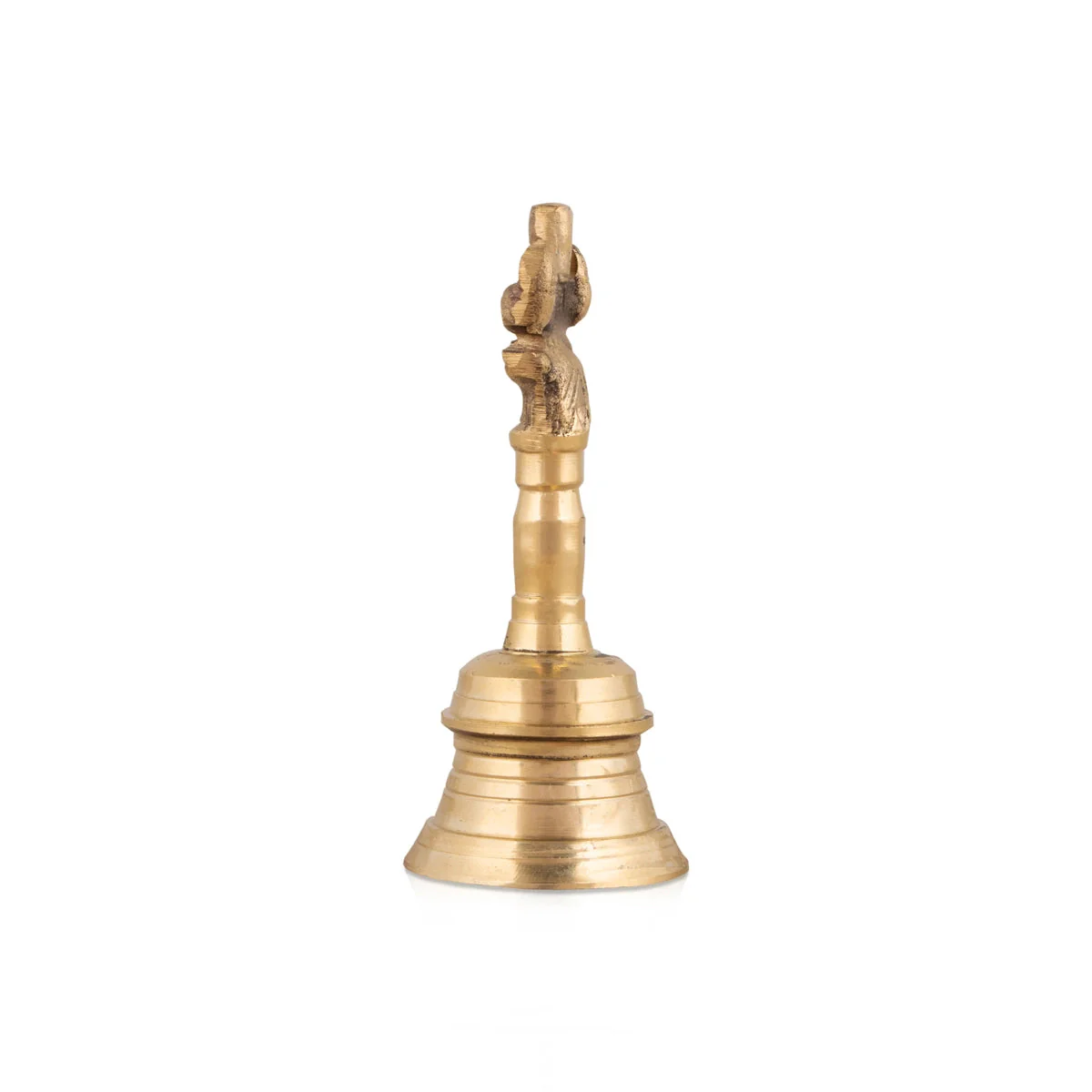 Hand Bell - 4.5 X 1 Inches | Ganesh Handle Ghanti/ Brass Puja Bell/ Temple Bell For Aarti & Pooja - Image 5