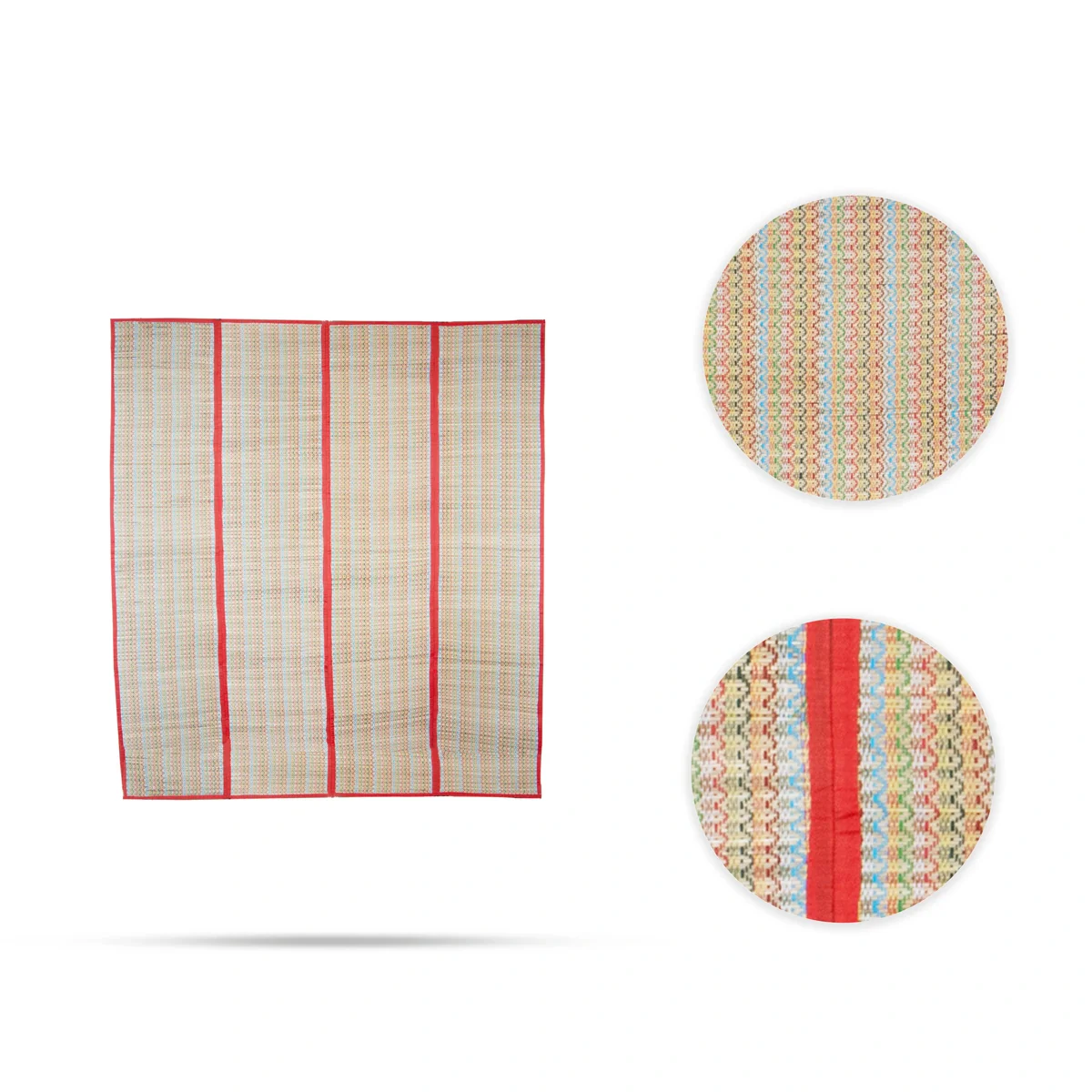 Yoga Mat - 6 x 6.25 Feet | Handmade Mat/ Korai Pai/ Kusha Grass Chatai Sitting Mat - Image 5