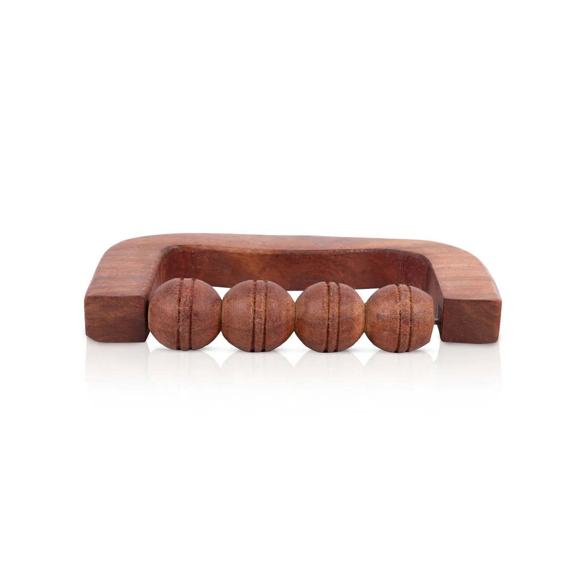 Hand Massager - 3 x 5.5 Inches | Wooden Body Massager/ D Shape With 4 Ball Acupressure Massager for Pain Relief - Image 5