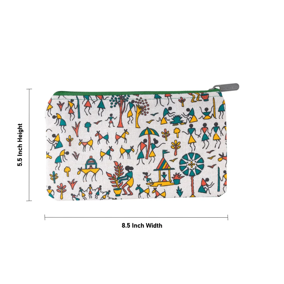 Hand Purse - 5.5 X 8.5 Inches | Fabric Zip Pouch/ Assorted Design Hand Pouch/ Hand Wallet For Daily Use - Image 2