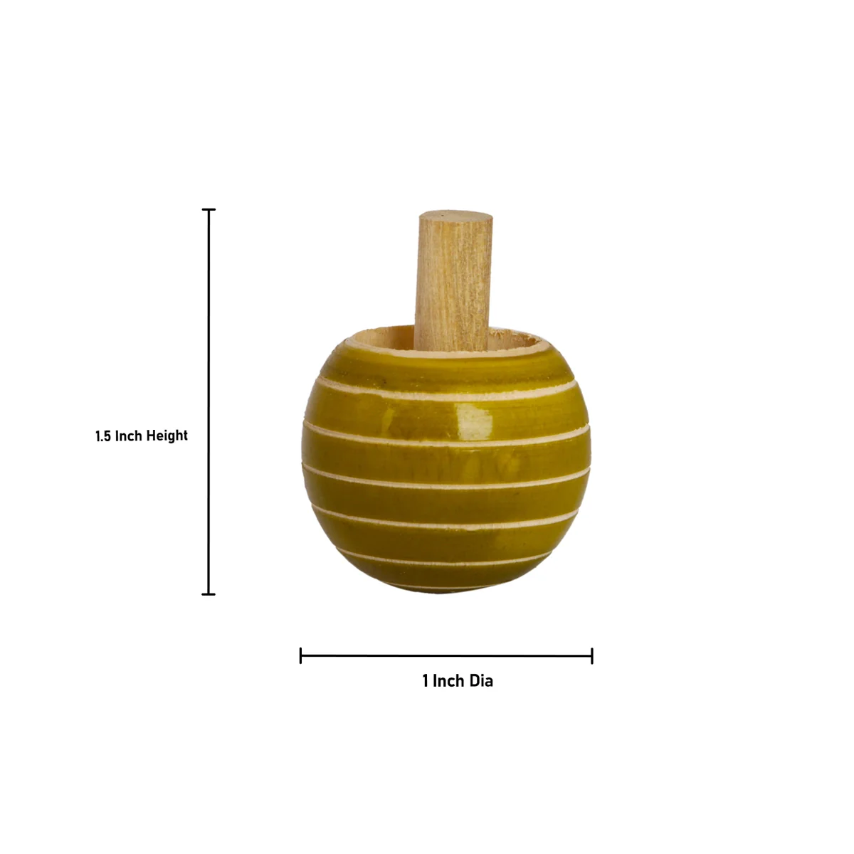 Hand Spinning Top Toy - 1.5 x 1 Inches | Wooden Toy for Kids - Image 3