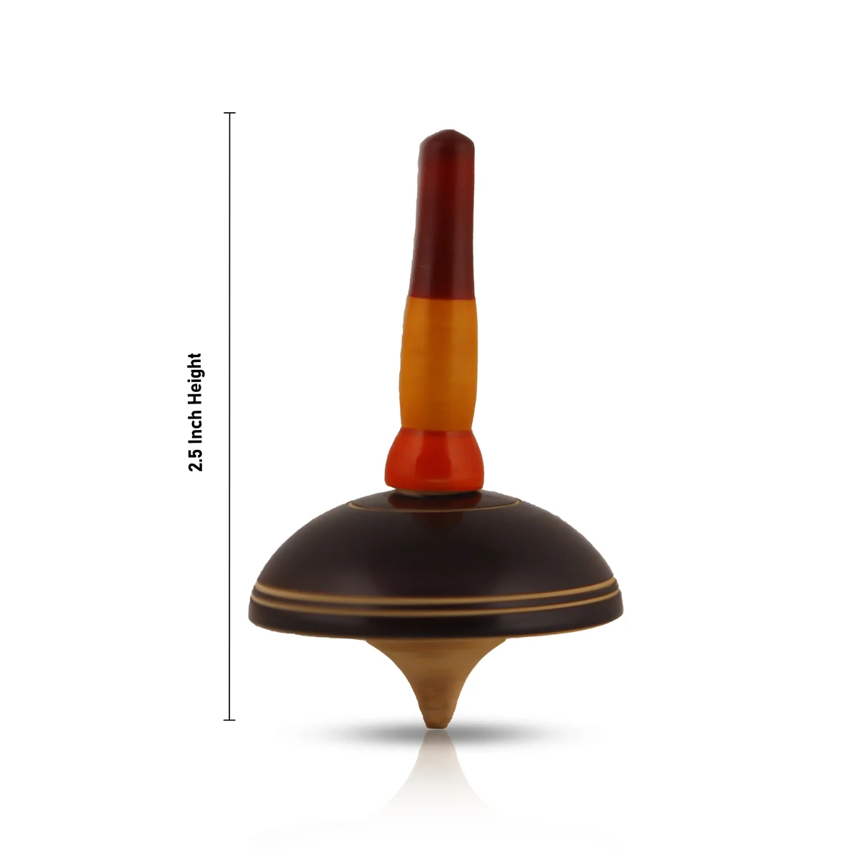 Hand Spinning Top Toy - 2.5 Inches | Wooden Toy/ Umbrella Design Toy for Kids - Image 3