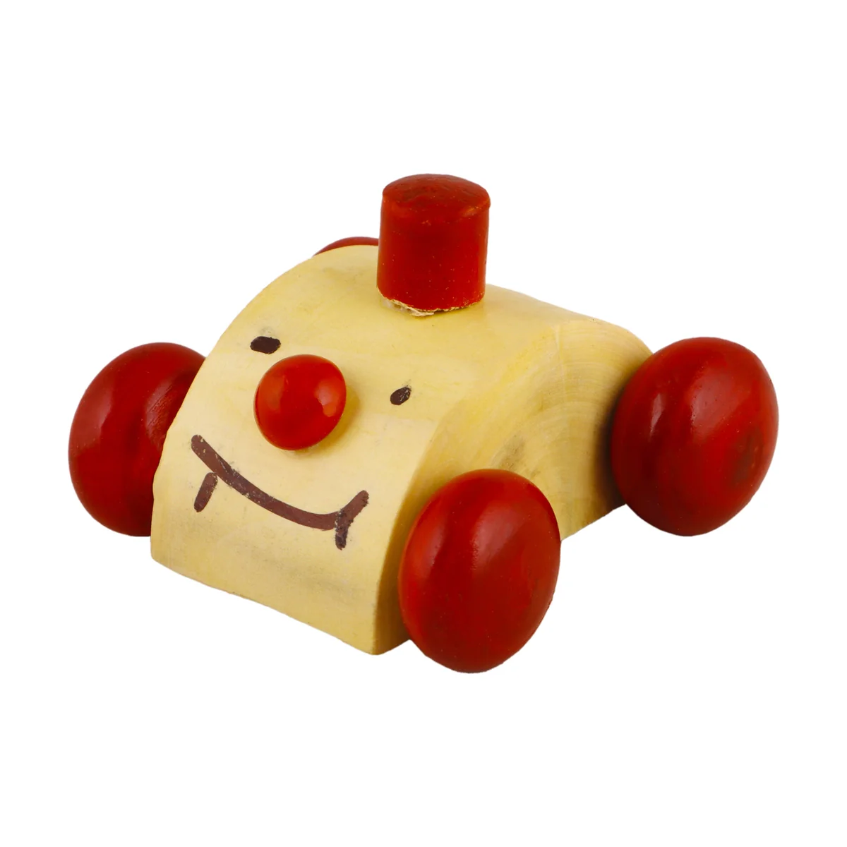 Handmade Joker Car - 2.25 x 2.5 Inches | Pull/Push Along Wooden Toys for Kids - Image 3