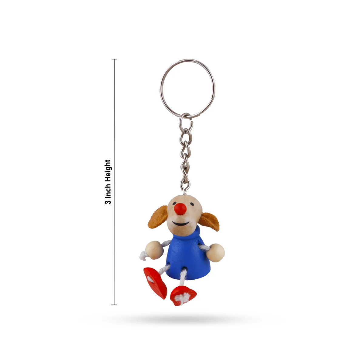 Handmade Key Chain - 3 Inches | Wooden Key Ring for Kids/ Assorted Design - Image 4