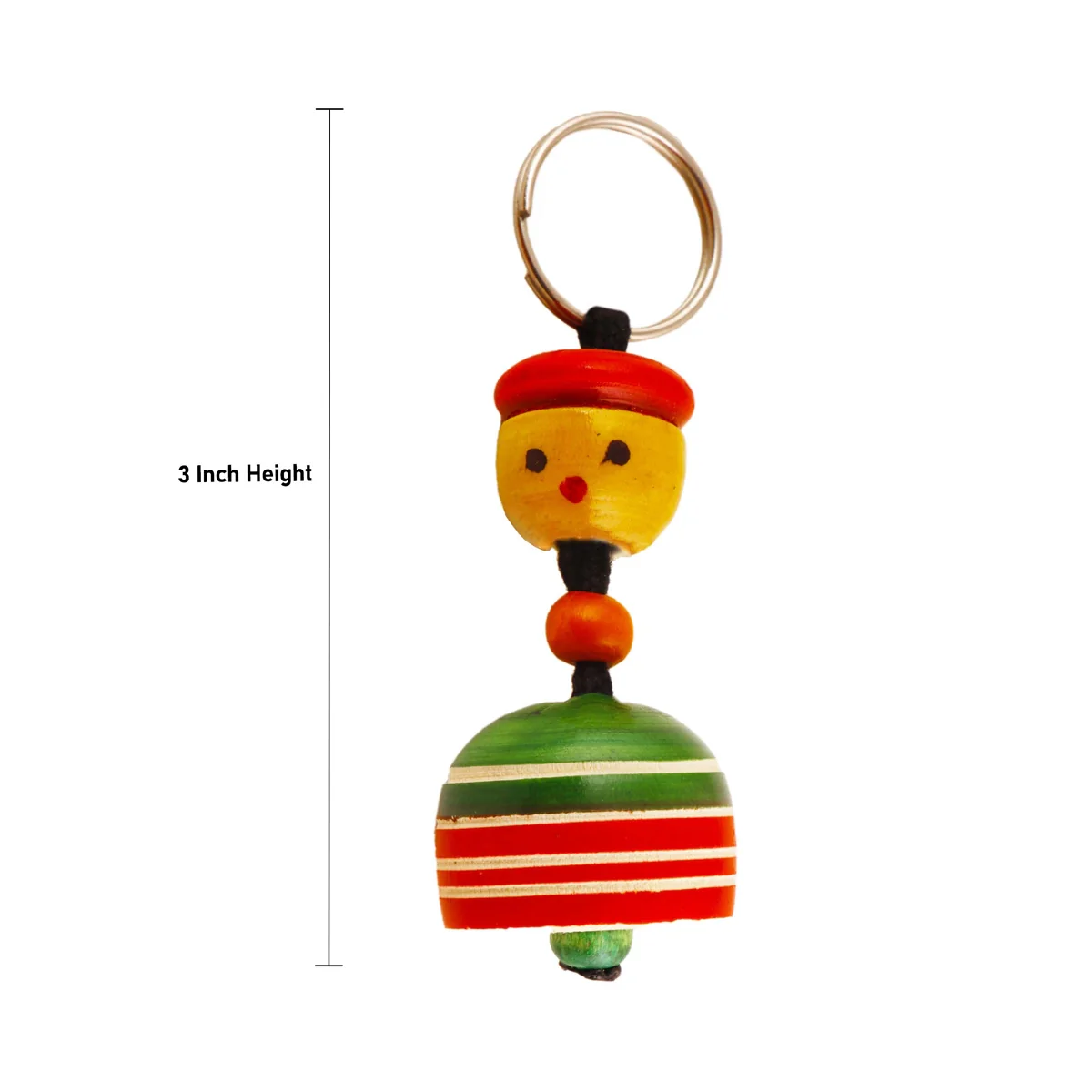 Handmade Key Chain - 3 Inches | Wooden Key Ring for Kids/ Assorted Design - Image 6