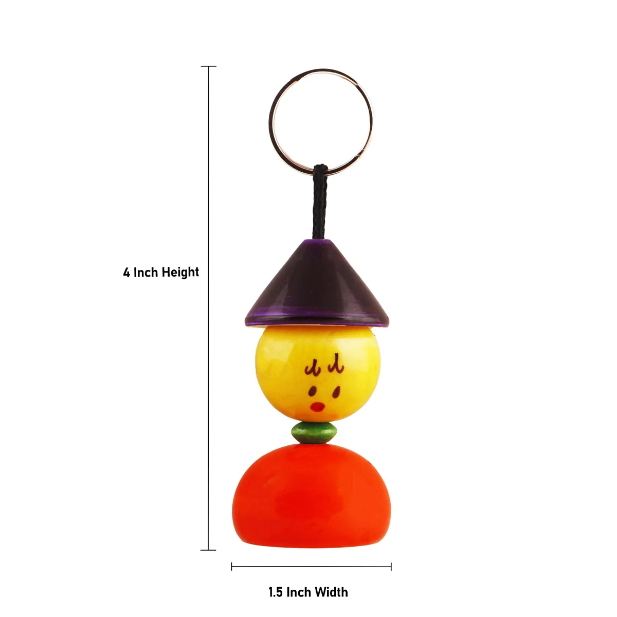 Handmade Key Chain - 4 x 1.5 Inches | Wooden Key Ring for Kids - Image 3