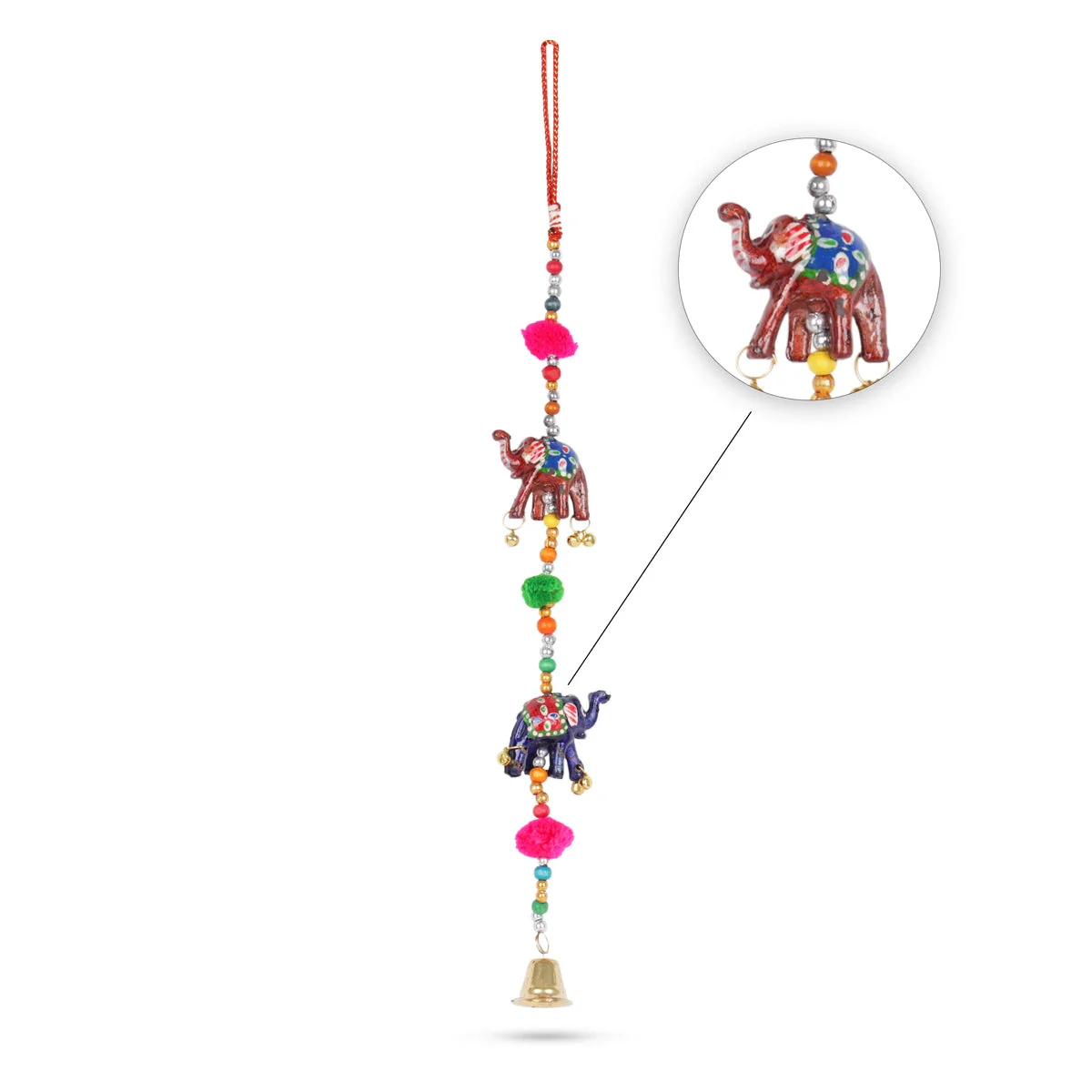 Hanging 2 Elephant 1.5 Inch - Side Thoranam Set - Image 3