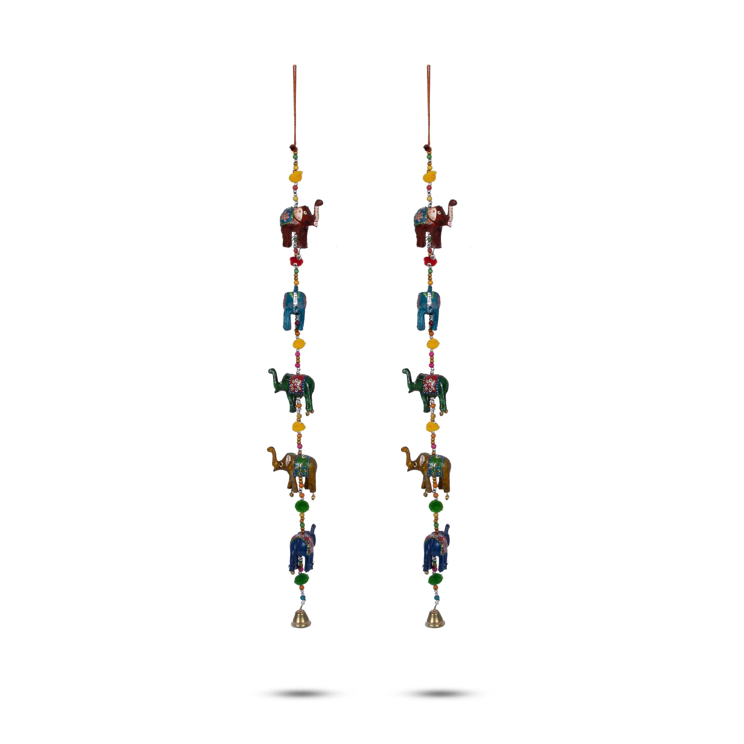 Hanging 5 Elephant 2.5 Inch - Side Thoranam Set H-03 - Image 2