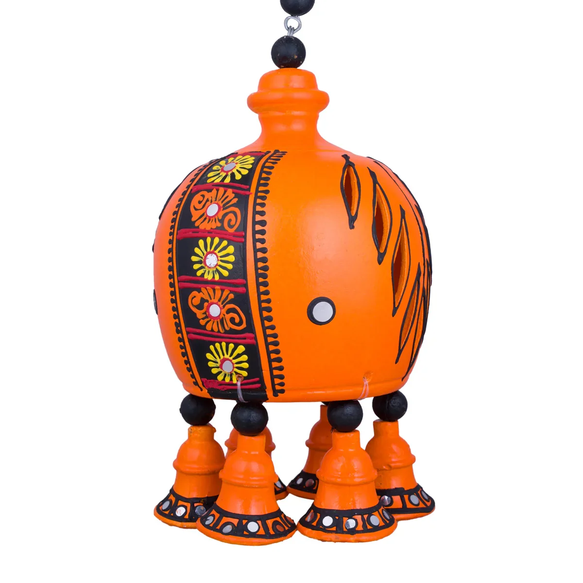 Hanging Dhoom - 20 x 4 Inches | Terracotta Clay Hanging Diya for Home Decor - Image 3