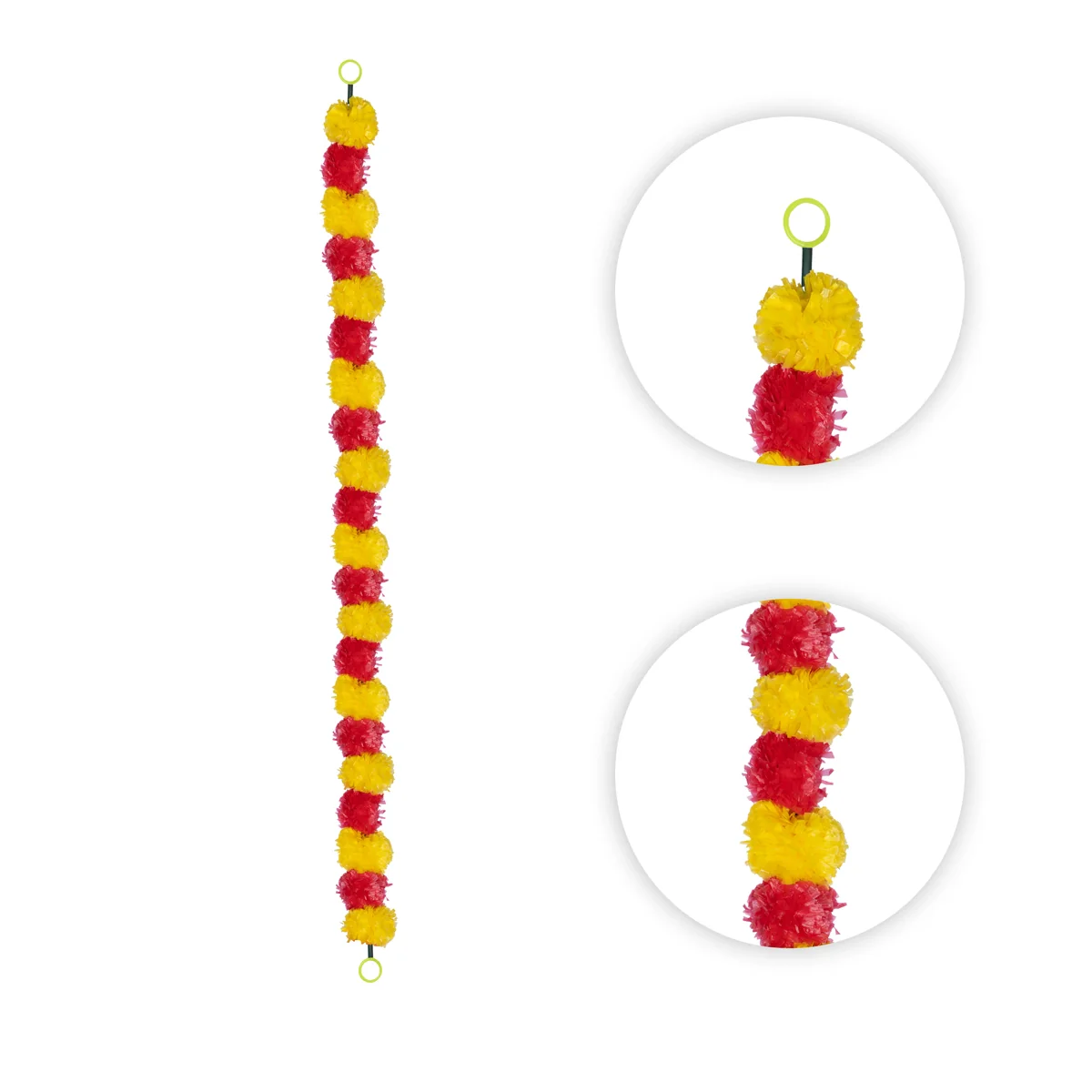 Toran - 50 Inches | Marigold Design Bandanwar/ Thoran/ Flower Toran for Home Decor/ Assorted Colour - Image 4