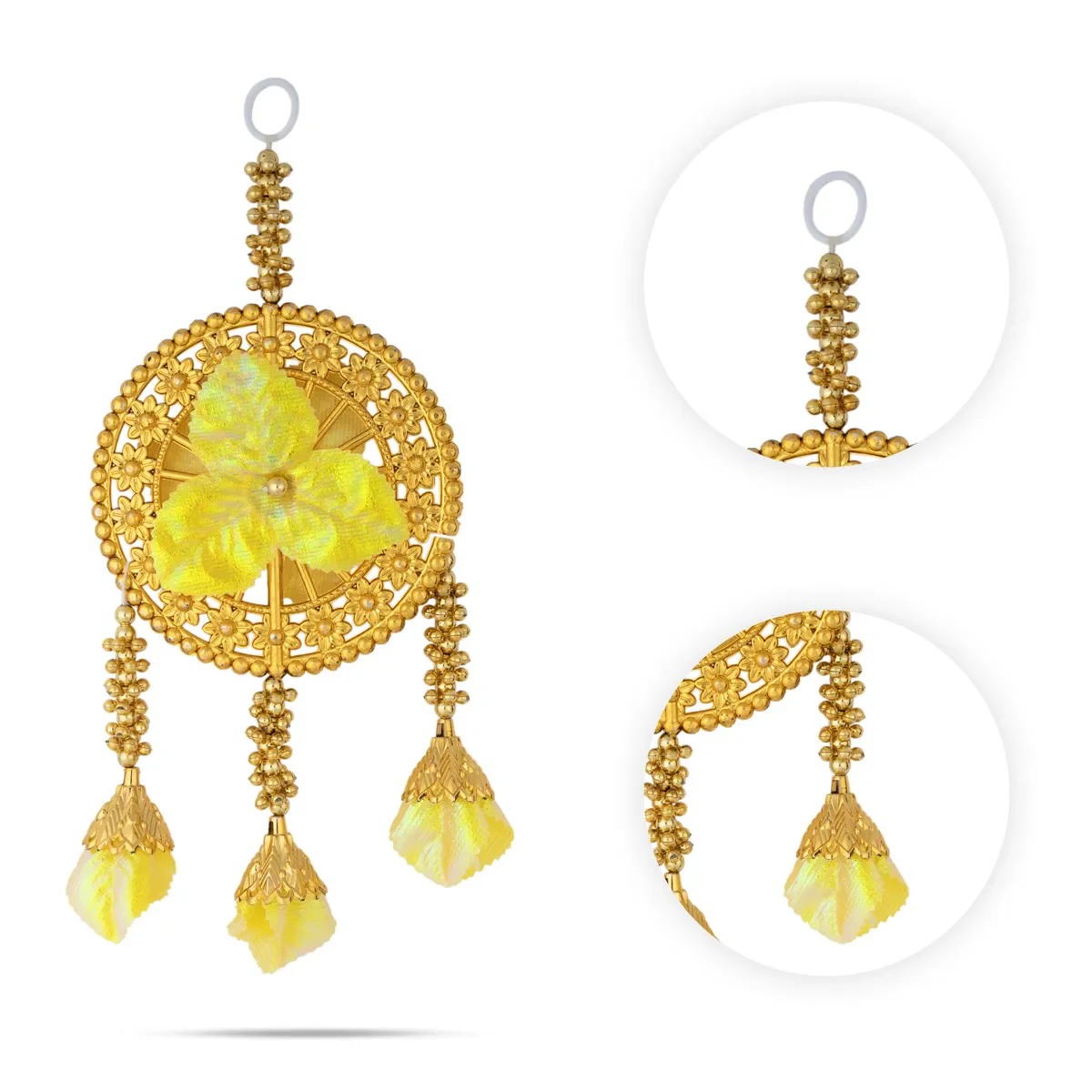 Hanging Latkan - 12 Inches | Artificial Flower Round Hanging/ Decorative Door Hanging - Image 2