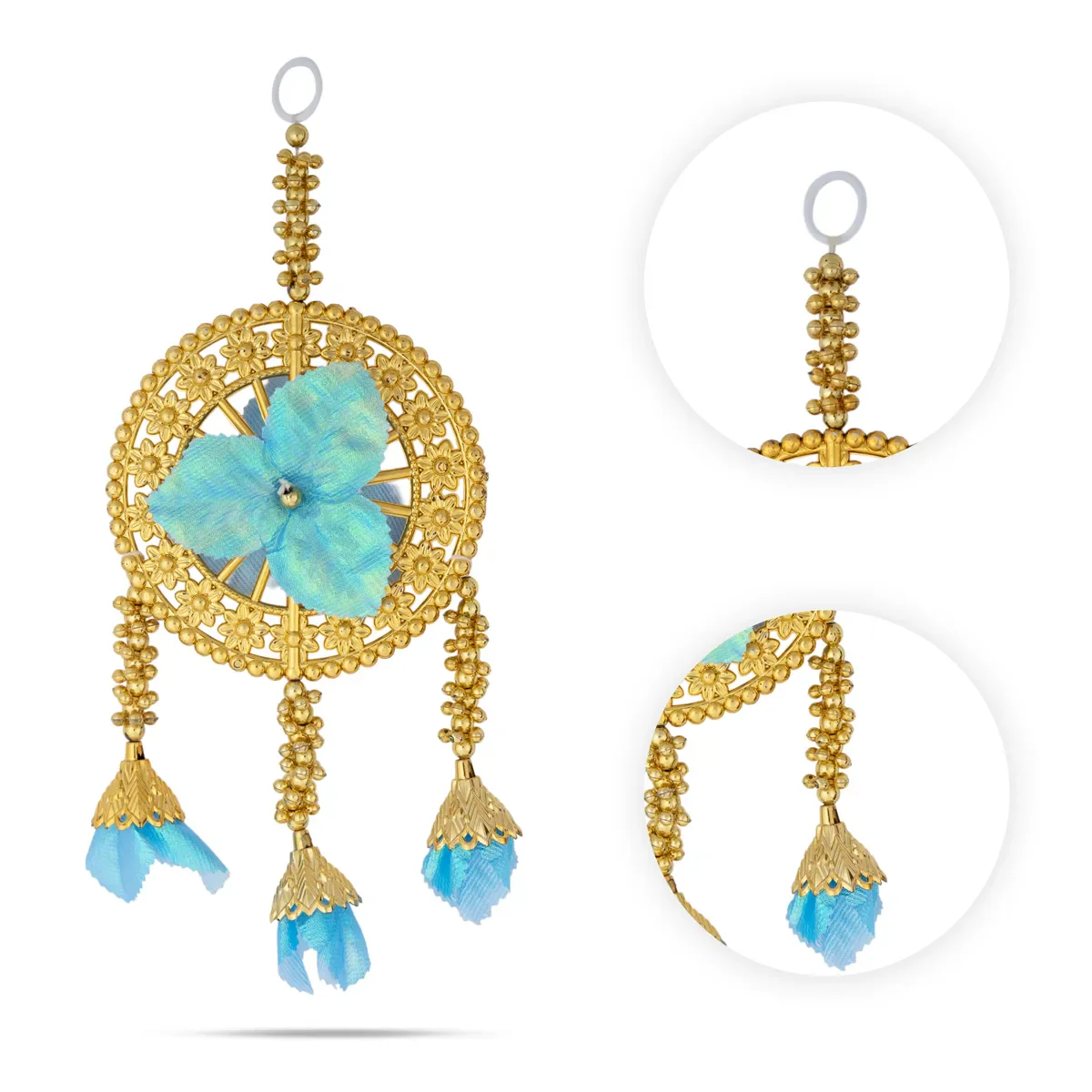 Hanging Latkan - 12 Inches | Artificial Flower Round Hanging/ Decorative Door Hanging - Image 7