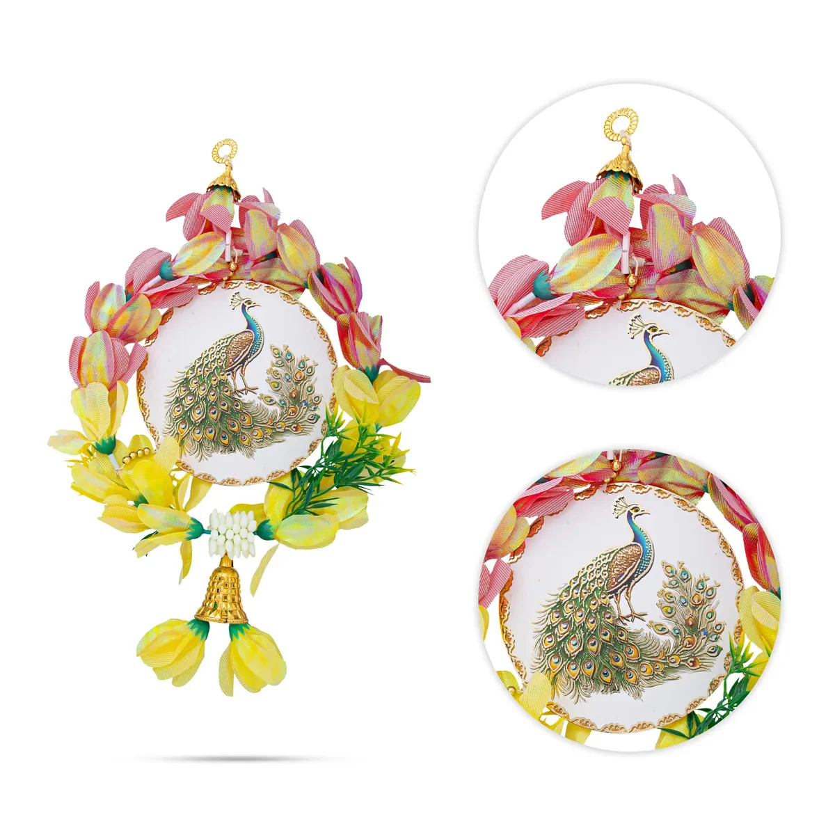 Hanging Latkan - 20 Inches | Decorative Peacock Hanging/ Bell Hanging For Pooja & Home Decor - Image 2