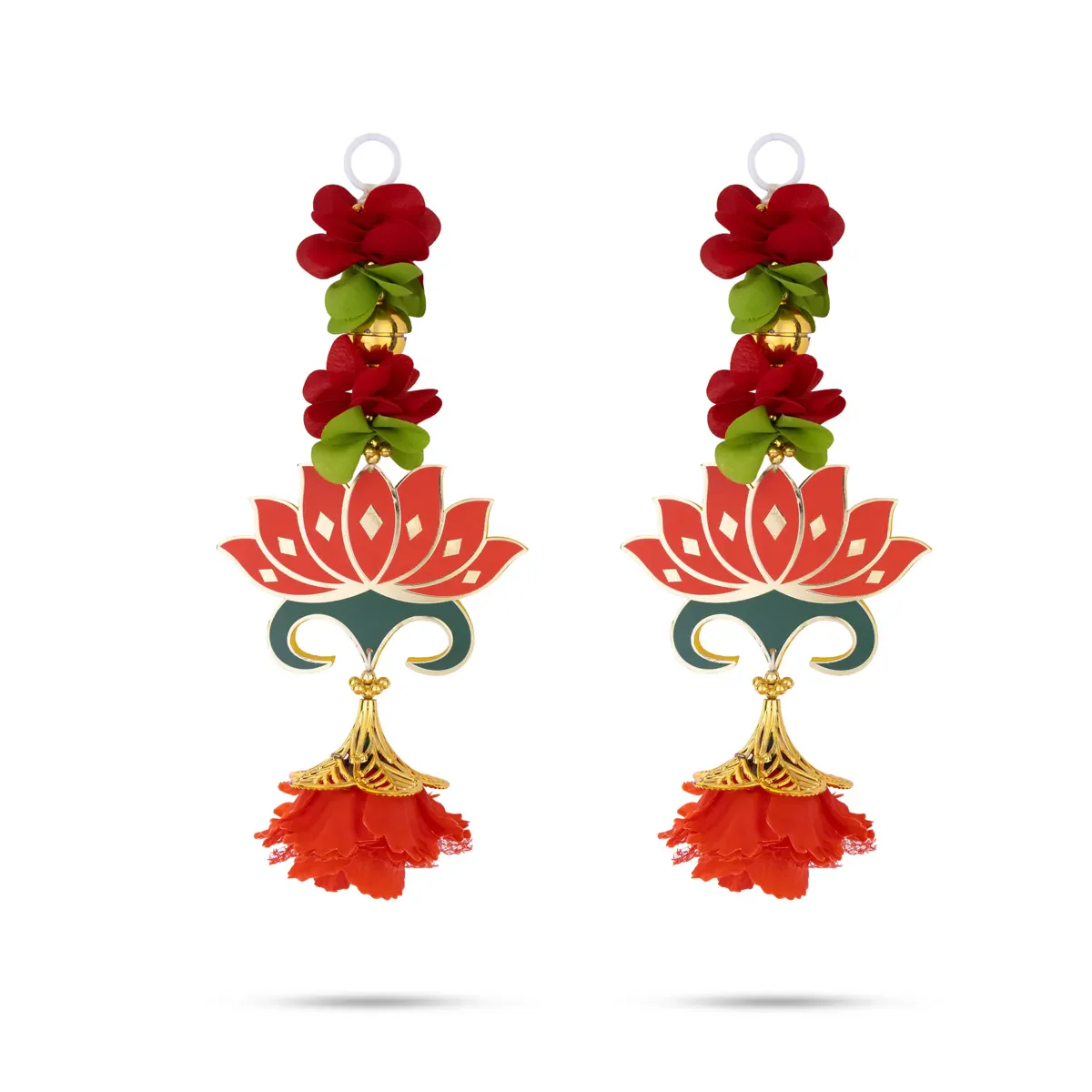 Hanging Pair - 10 Inches | Lotus Design Hanging/ Decorative Door Hanging For Pooja & Home Decor - Image 5