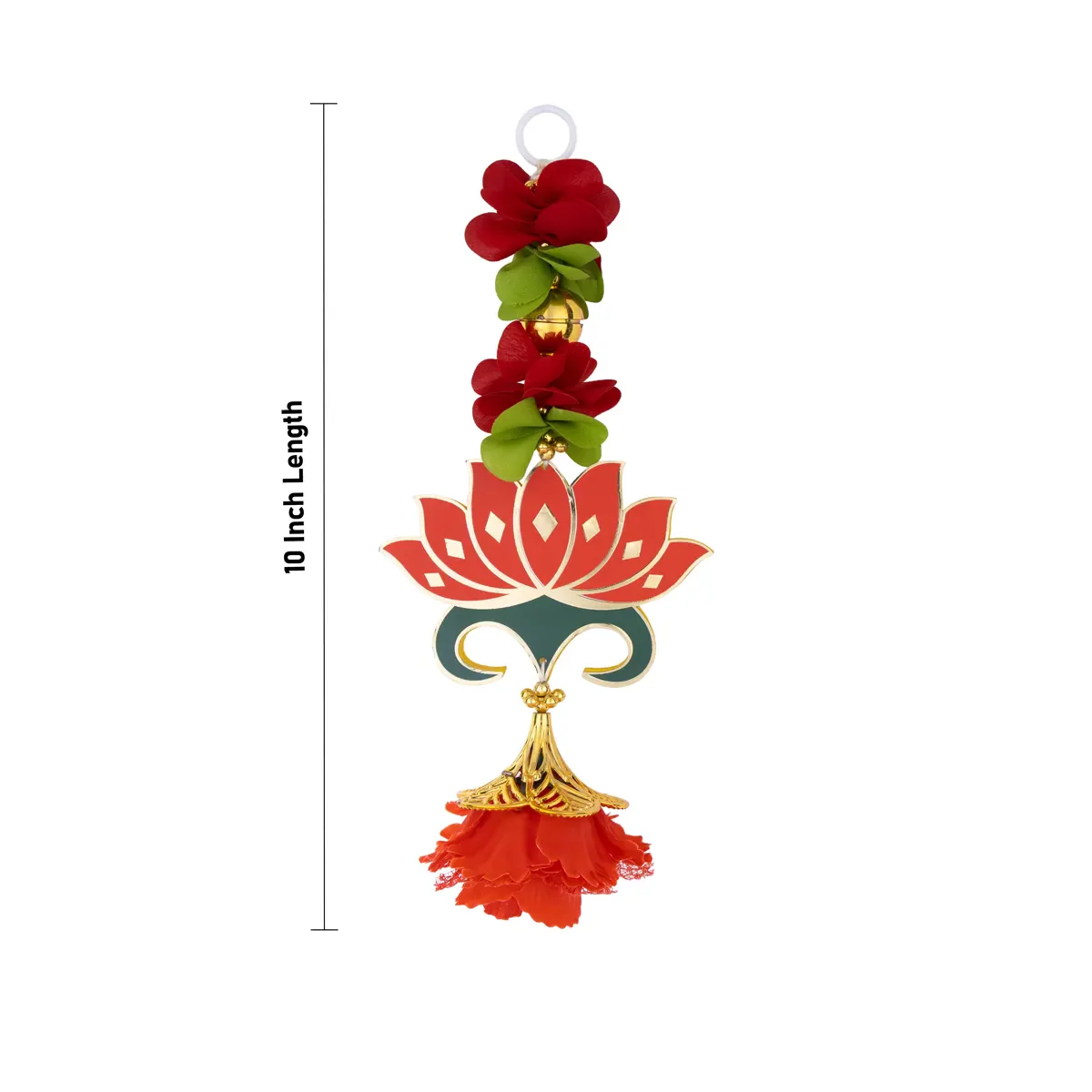 Hanging Pair - 10 Inches | Lotus Design Hanging/ Decorative Door Hanging For Pooja & Home Decor - Image 7