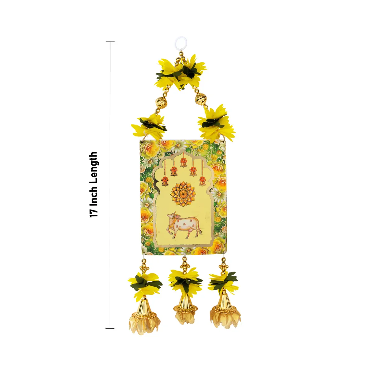 Hanging Pair - 17 Inches | Kamadhenu Design/ Floral Hanging/ Decorative Wall & Door Decor For Home - Image 9