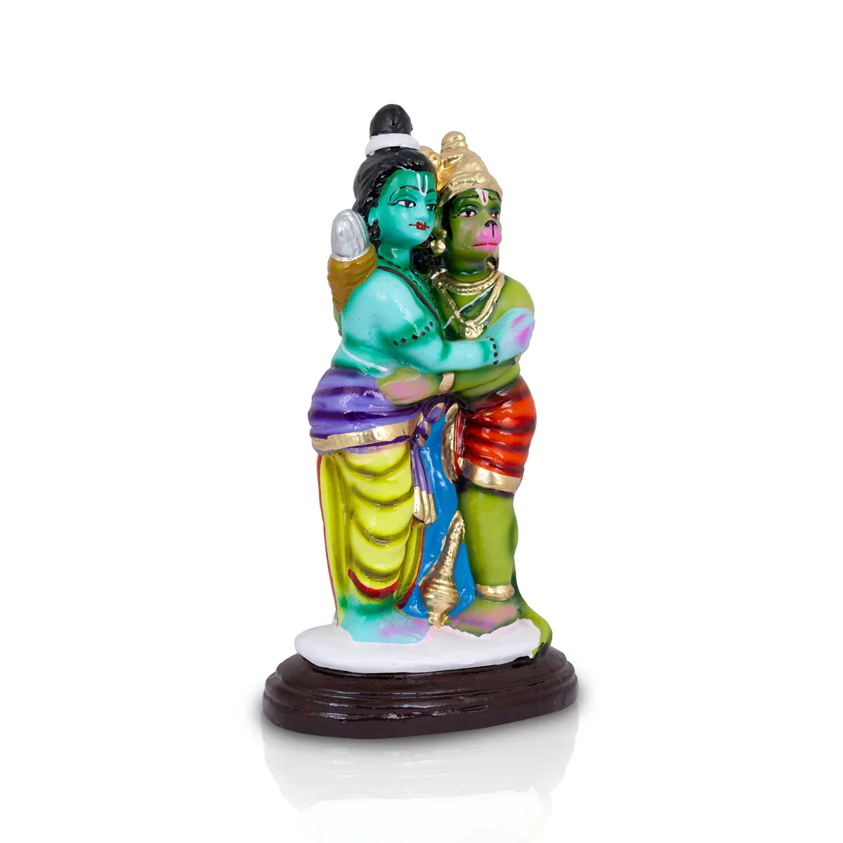 Hanuman And Rama Clay Golu Bommai - 12 X 6.5 Inches | Giri Golu Doll/ Navaratri Gombe/ Navratri Décor - Image 3