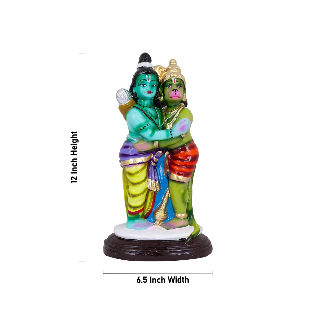 Hanuman And Rama Clay Golu Bommai - 12 X 6.5 Inches | Giri Golu Doll/ Navaratri Gombe/ Navratri Décor - Image 4