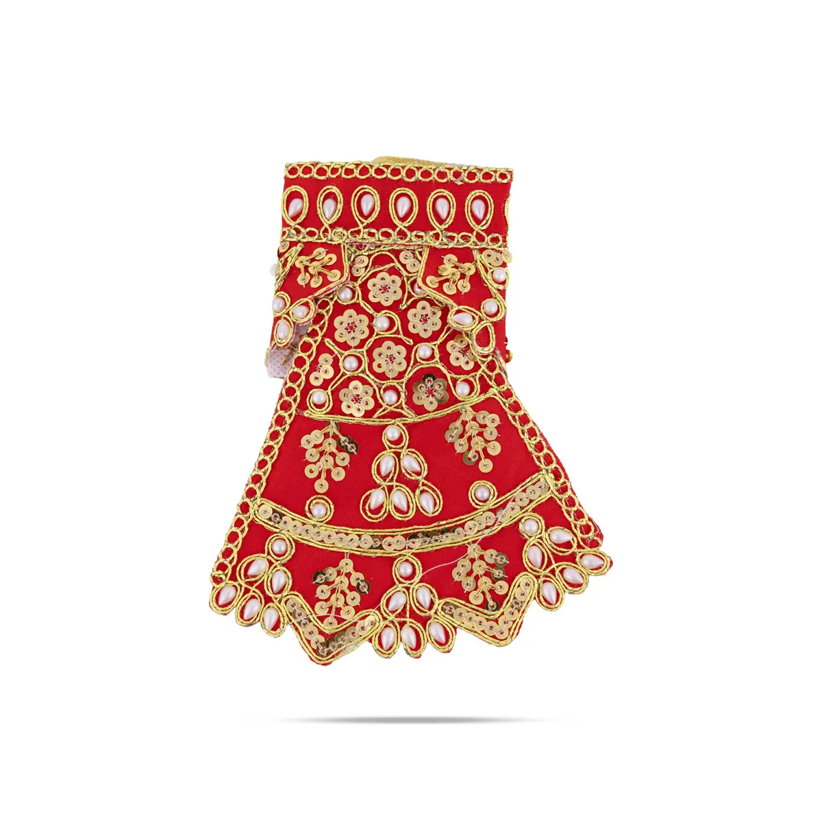 Hanuman Dress - 6 Inches | Embroidered Bajrang Bali Dress/ Hanuman Ji Vastra for Idol - Image 2
