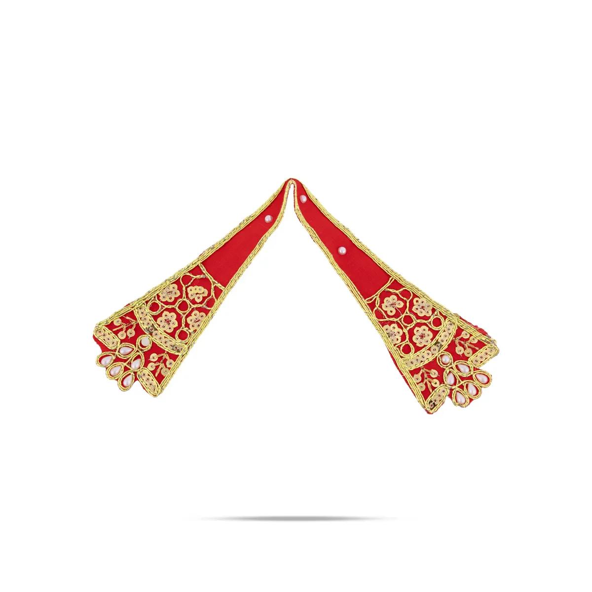 Hanuman Dress - 6 Inches | Embroidered Bajrang Bali Dress/ Hanuman Ji Vastra for Idol - Image 4