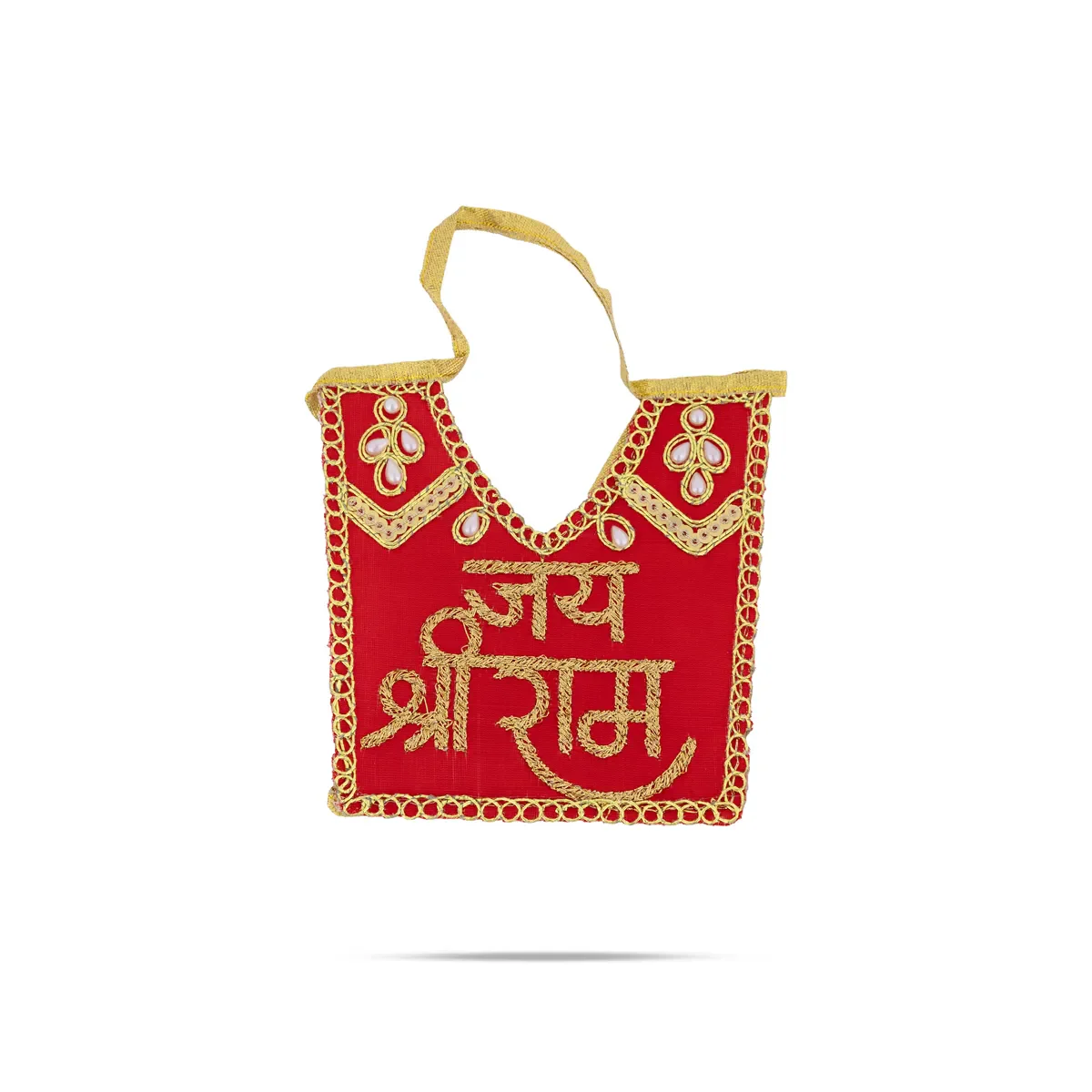 Hanuman Dress - 6 Inches | Embroidered Bajrang Bali Dress/ Hanuman Ji Vastra for Idol - Image 5