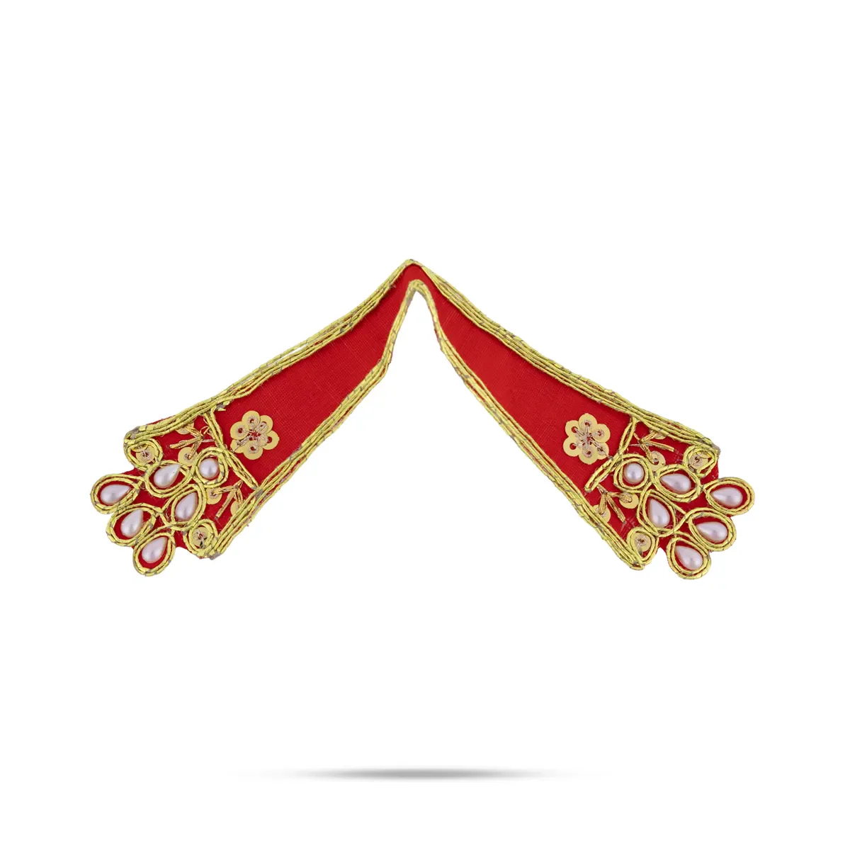 Hanuman Dress - 6 Inches | Embroidery Design Bajrang Bali Dress/ Hanuman Ji Vastra for Idol & Pooja - Image 5