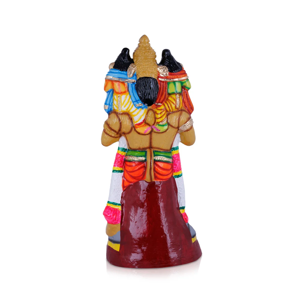 Hanuman Murti Carrying Ram Lakshman Paper Mache Golu Bommai- 15 X 7 Inches | Navaratri Gombe/ Giri Golu Doll - Image 4