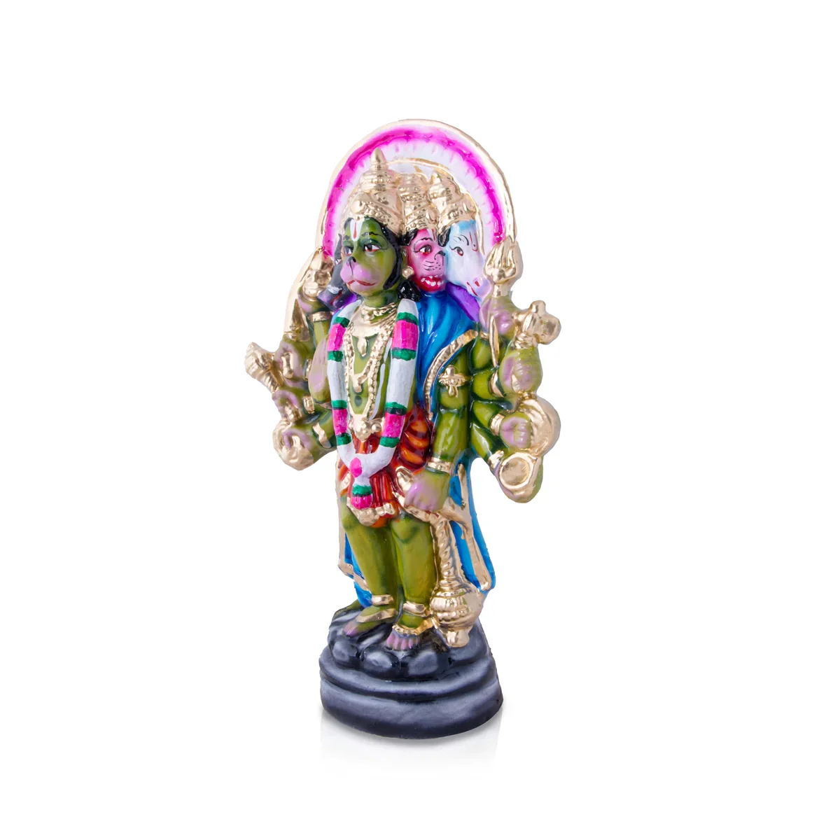 Hanuman Panchmukhi Clay Golu Bommai - 15 x 9 Inches | Giri Golu Doll/ Navaratri Golu Bomma/Gombe/Bommai - Image 2