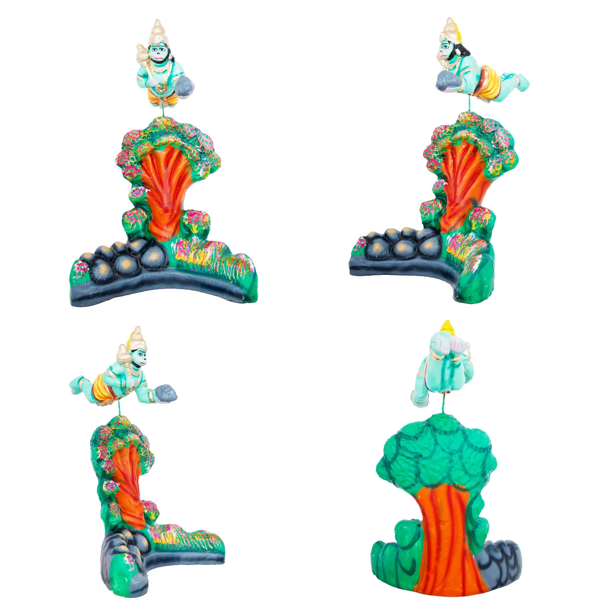 Hanuman Sanjeevi Giri Clay Golu Bommai Set - 15 x 9 Inches | Giri Golu Doll/ Navaratri Golu Bomma/Gombe/Bommai - Image 4