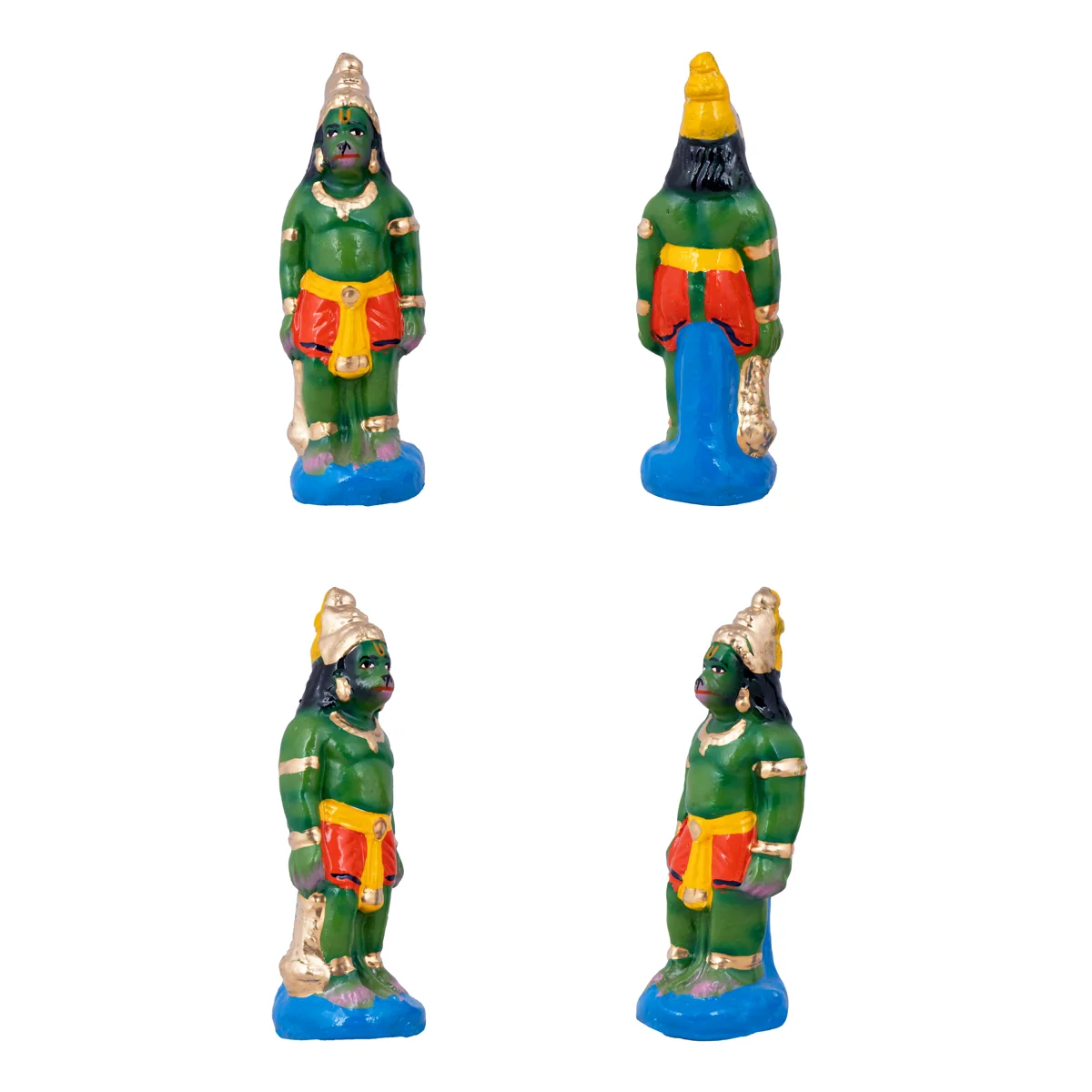 Hanuman Sanjeevi Malai Clay Golu Bommai Set - 19 x 12 Inches | Giri Golu Doll/ Navaratri Golu Bomma/Gombe - Image 4
