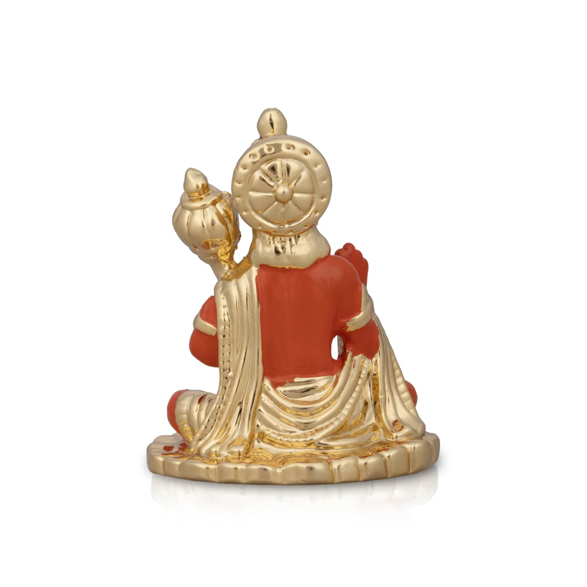 Anjaneya Statue - 2 x 1.5 Inches | Ceramic Sculpture/ Sitting Hanuman Statue for Pooja - Image 2