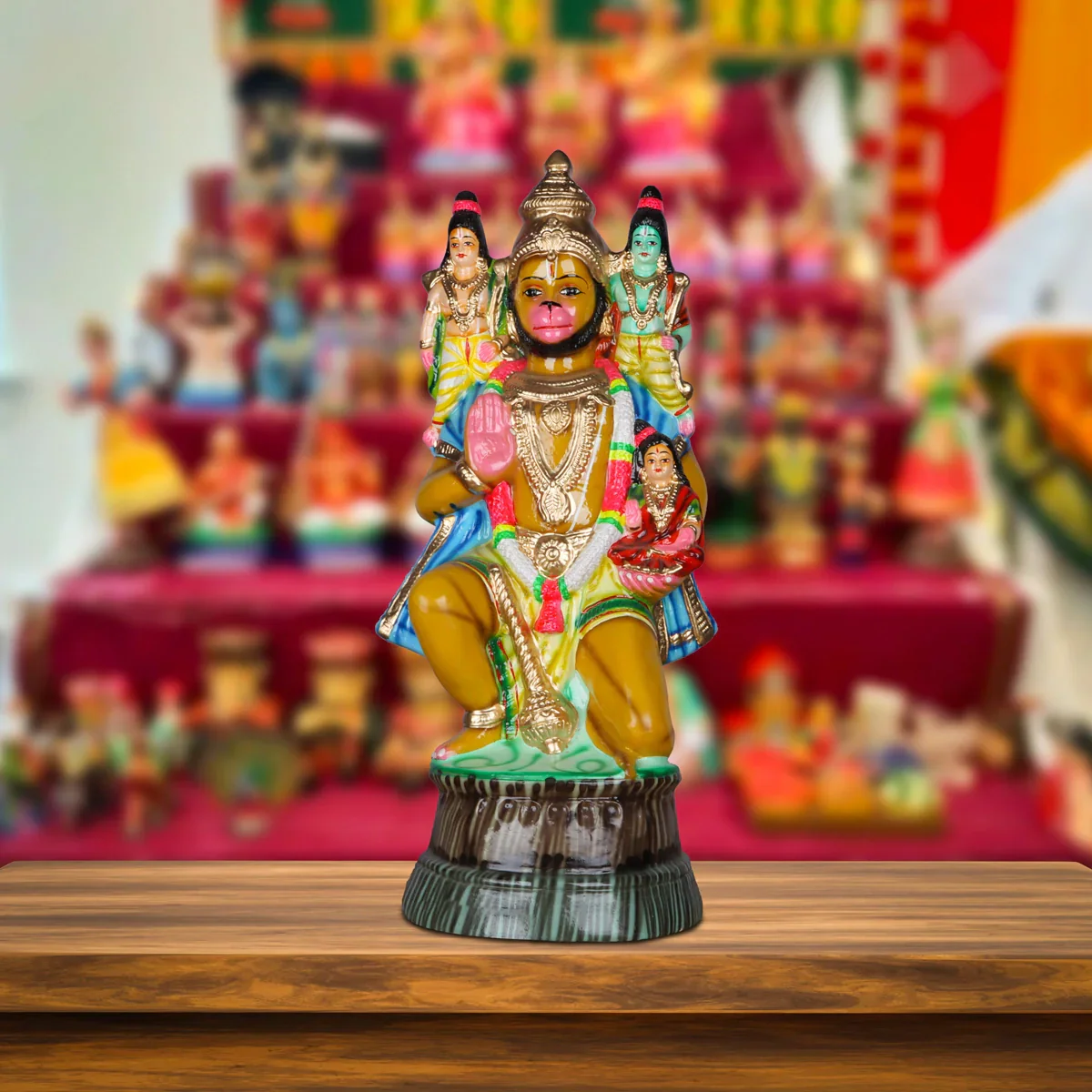 Hanuman Paper Mache Golu Bommai - 25 Inches | Giri Golu Doll/ Navaratri Golu Bomma/Gombe/Bommai - Image 5
