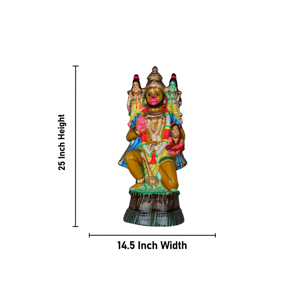 Hanuman Paper Mache Golu Bommai - 25 Inches | Giri Golu Doll/ Navaratri Golu Bomma/Gombe/Bommai - Image 6