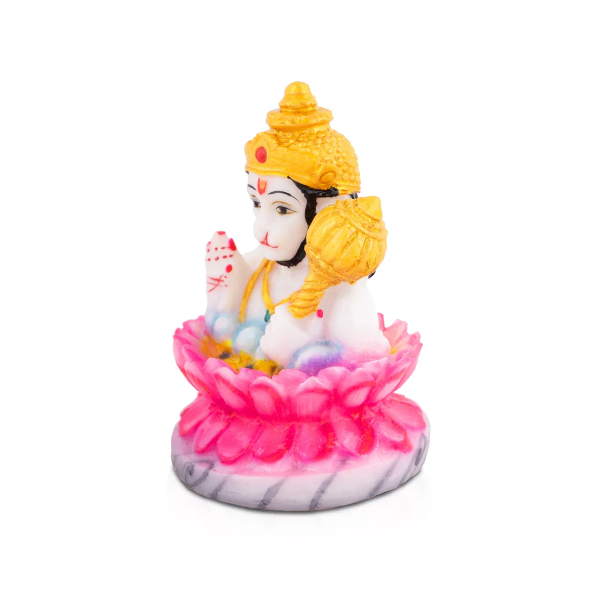 Hanuman Statue - 4.25 x 2.75 Inches | Marble Dust Statue/ Anjaneya Idol/ Hanuman Murti for Home - Image 3