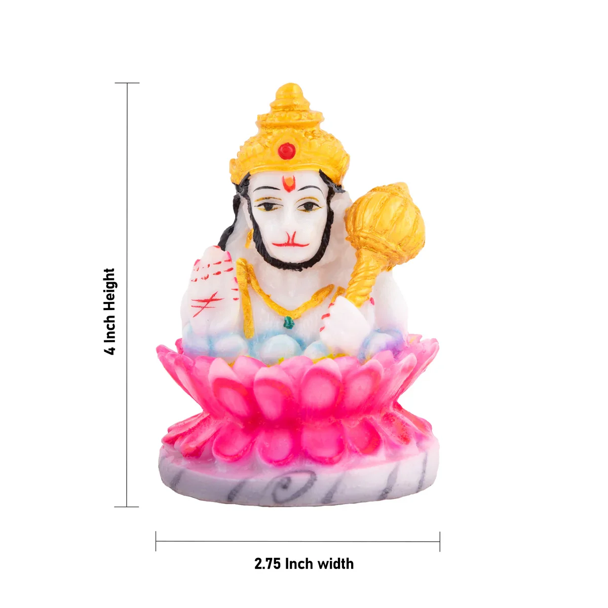 Hanuman Statue - 4.25 x 2.75 Inches | Marble Dust Statue/ Anjaneya Idol/ Hanuman Murti for Home - Image 5