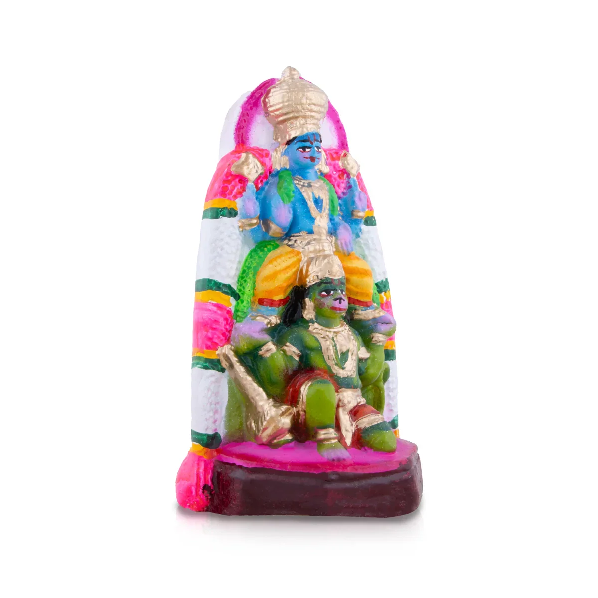 Hanuman Vahanam Clay Golu Bommai - 8 x 5 Inches | Giri Golu Doll/ Navaratri Golu Bomma/Gombe/Bommai - Image 3