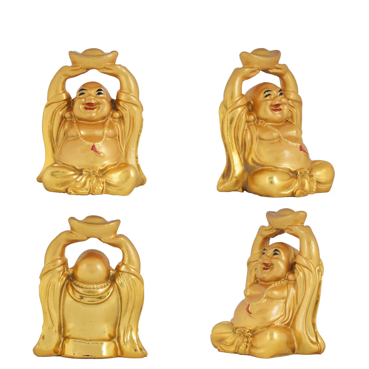 Happy Man Set - 2 x 2 Inches | Resin Happy Man Idol/ Laughing Buddha Statue for Home Decor - Image 5