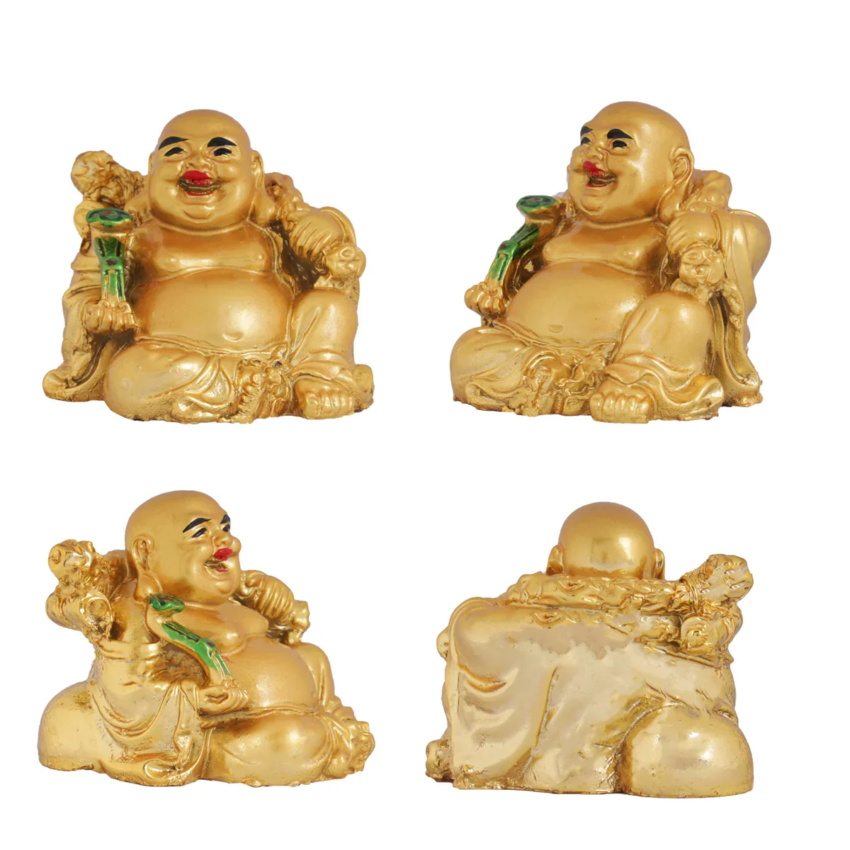 Happy Man Set - 2 x 2 Inches | Resin Happy Man Idol/ Laughing Buddha Statue for Home Decor - Image 6